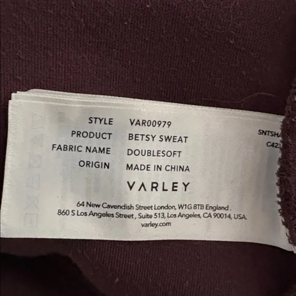 Varley Deep Burgundy /maroon High Neck Top - Picture 8 of 13